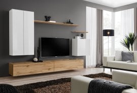 Dnevni TV regal Switch II 270 cm - bel/votan