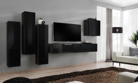 Dnevni TV regal Switch III 330 cm - črni