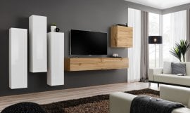 Dnevni TV regal Switch III 330 cm - bel/votan