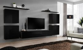 Dnevni TV regal Switch IV 320 cm - črni