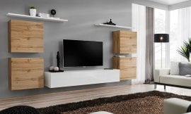 Dnevni TV regal Switch IV 320 cm - votan/bel