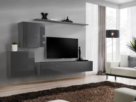 Dnevni TV regal Switch V 250 cm - grafit