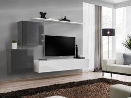 Dnevni TV regal Switch V 250 cm - grafit/bel