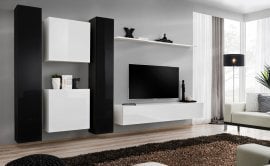Dnevni TV regal Switch VI 330 cm - črni/bel