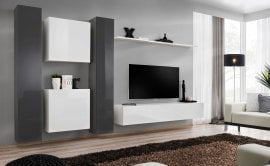Dnevni TV regal Switch VI 330 cm - grafit/bel