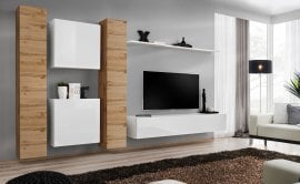 Dnevni TV regal Switch VI 330 cm - votan/bel