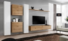 Dnevni TV regal Switch VI 330 cm - bel/votan