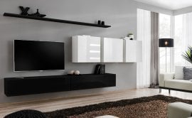 Dnevni TV regal Switch VII 340 cm - črni/bel