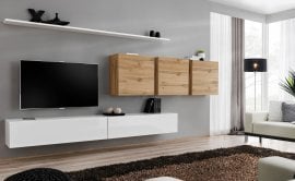 Dnevni TV regal Switch VII 340 cm - bel/votan