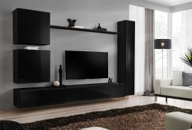 Dnevni TV regal Switch VIII 280 cm - črni