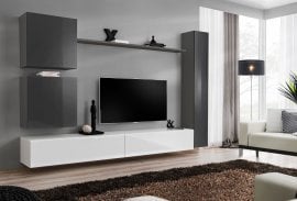 Dnevni TV regal Switch VIII 280 cm - grafit/bel