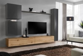 Dnevni TV regal Switch VIII 280 cm - grafit/votan