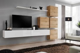 Dnevni TV regal Switch IX 310 cm - bel/votan