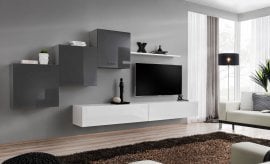 Dnevni TV regal Switch X 330 cm - grafit/bel