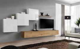 Dnevni TV regal Switch X 330 cm - bel/votan