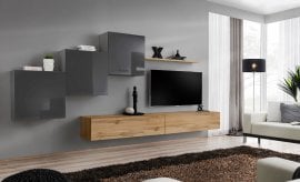Dnevni TV regal Switch X 330 cm - grafit/votan