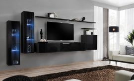 Dnevni TV regal Switch XI 330 cm LED - črni