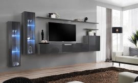 Dnevni TV regal Switch XI 330 cm LED - grafit