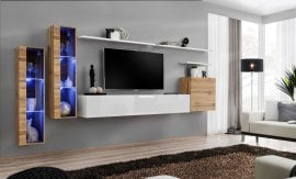 Dnevni TV regal Switch XI 330 cm LED - votan/bel