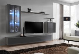 Dnevni TV regal Switch XII 270 cm LED - grafit