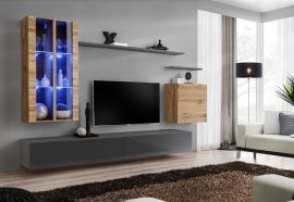 Dnevni TV regal Switch XII 270 cm LED - votan/grafit