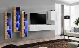 Dnevni TV regal Switch XIII 330 cm LED - votan/bel