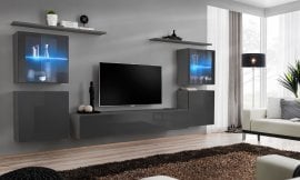 Dnevni TV regal Switch XIV 320 cm LED - grafit