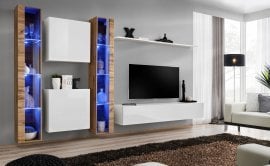 Dnevni TV regal Switch XVI 330 cm LED - votan/bel