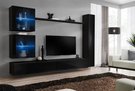 Dnevni TV regal Switch XVIII 280 cm LED - črni