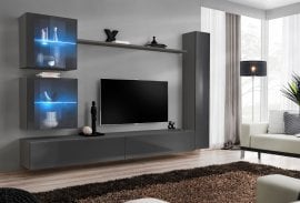 Dnevni TV regal Switch XVIII 280 cm LED - grafit