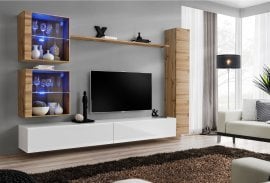 Dnevni TV regal Switch XVIII 280 cm LED - votan/bel