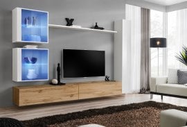 Dnevni TV regal Switch XVIII 280 cm LED - bel/votan