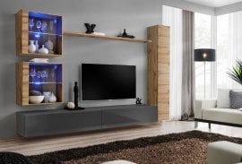 Dnevni TV regal Switch XVIII 280 cm LED - votan/grafit