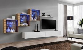 Dnevni TV regal Switch XX 310 cm LED - votan/bel