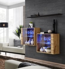 Komplet za dnevno sobo Switch SB III LED - votan/črni