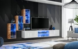 Dnevni TV regal Switch XXII 240 cm LED - votan/bel