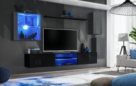 Dnevni TV regal Switch XXIII 250 cm LED - grafit/votan