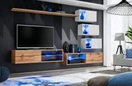 Dnevni TV regal Switch XXIV 260 cm LED - votan/bel