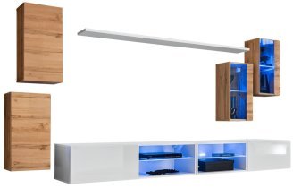 ASM Meble - Dnevni TV regal Switch XXV 280 cm LED - votan/bel