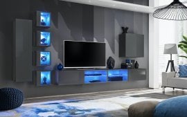 Dnevni TV regal Switch XXVI 320 cm LED - grafit