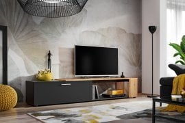 TV komoda Maze II - črni/votan