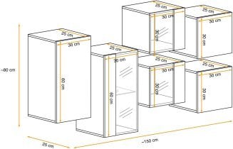ASM Meble - Komplet za dnevno sobo Switch SB IV LED - bel/grafit