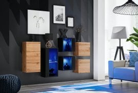 Komplet za dnevno sobo Switch SB IV LED - votan/črni