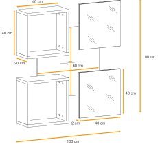 ASM Meble - Komplet za hodnik Easy IV - votan/črni