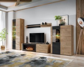 Dnevni TV regal Aron z biokaminom