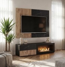Dnevni TV regal Cannes 1-K z biokaminom