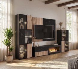 Dnevni TV regal Cannes 2 R-K z biokaminom