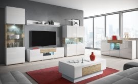 Dnevna soba Toledo - bela/san remo hrast