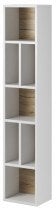 Helvetia meble - Regal Toledo - bela/san remo hrast - 2494DW88