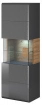 Vitrina Toledo 2 - antracit/grandson hrast - 24JKDW07